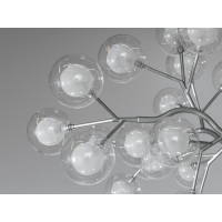 Декоративная люстра в зал 45 лампочки, хром сатин Diasha 886-45BSL