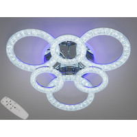 Світлодіодна стельова люстра Diasha 2203 хром LED з пультом Diasha 2203/3+3HRLED3colordimmer