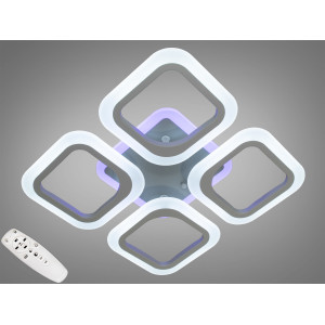 Стельова LED люстра з пультом, димером і кольоровою підсвіткою, 50W Diasha AS8060/4GRLED3colordimmer