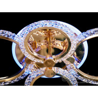 Стельова світлодіодна люстра з пультом, підсвічуваням, 75W, золото Diasha A8180/4GLED3colordimmer