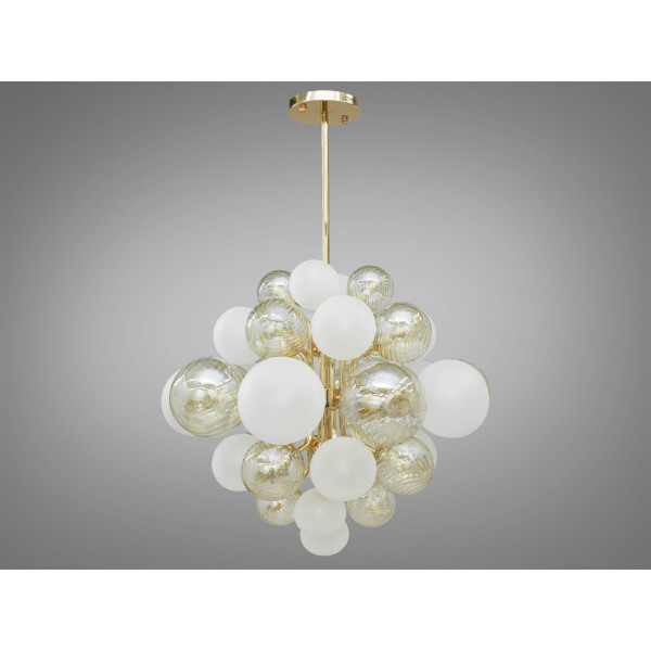 Родзинка колекції, колоритна люстра в стилі Loft, 35 ламп, золото Diasha 1774/800G