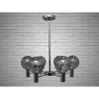 Люстра молекула в стиле лофт со стеклянным плафоном Diasha HXD8029/6CH+GR