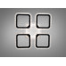 Стельова LED люстра чорна 55W пульт димер 4 мод Diasha AS8170/4BKLED3colordimmer
