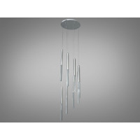 Вишукана каскадна світлодіодна люстра підвіс, 24W, хром Diasha 3007/8HR