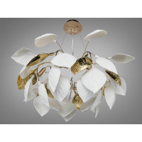 Підвісна люстра керамічні листки золото 6xE14 Diasha 7238-6PRGD