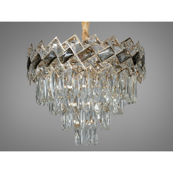 Вишукана підвісна кришталева люстра для вітальні, 6 ламп, золото Diasha 6309-400SGD