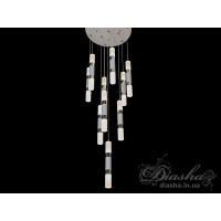 Светодиодная люстра-подвес Diasha 1015/10CR+WH 