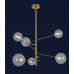 Люстра молекула светодиодная в стиле лофт Levistella 761LLP01-6 BRZ+CL