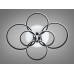 Стельова люстра Diasha чорна 6 кілець пульт LED Diasha 2526/6BKLED3colordimmer Стельова люстра Diasha чорна 6 кілець пульт LED Diasha 2526/6BKLED3colordimmer