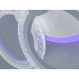 Люстра стельова LED Diasha біла 6 кілець 74W димер Diasha A8180/3+3WHLED3colordimmer