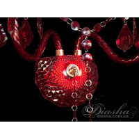 Недороге бра із кольорового акрилу в класичному стилі, дві лампи Diasha 1004/2R-G