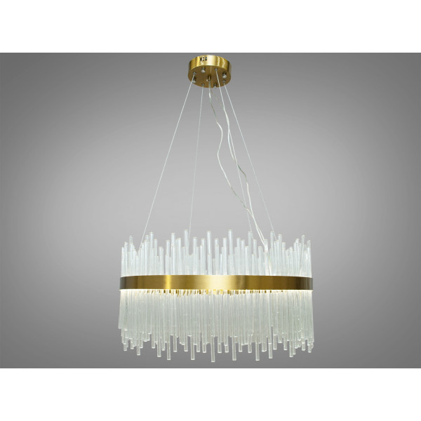 Вишукана підвісна кришталева світлодіодна золота люстра, 30 Вт Diasha Q802/600GD
