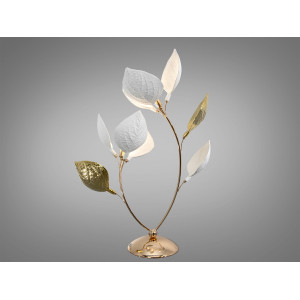 Настільна лампа золото 2 плафони кераміка Diasha 7238-2TGD