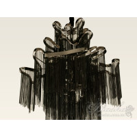 Люстра лофт в зал черная на 8 ламп Diasha L25D14/8