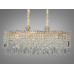 Кришталева підвісна люстра овальної форми для вітальні,12 ламп Diasha 9708-800x350SG