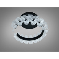 Стельова LED люстра чорна 40W з пультом 7м2 Diasha 2511/400BK