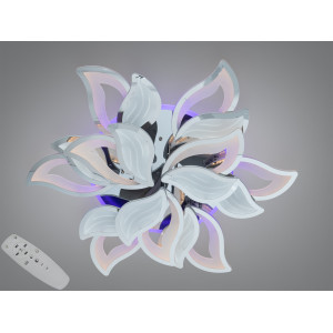 Стельова люстра з пультом, димером і LED підсвічуванням, 165W, хром Diasha 9033/6+3HRLED3colordimmer