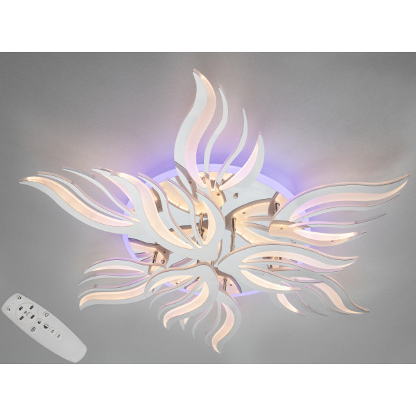 Стельова LED люстра 150 Вт хром з пультом до 25 м2 Diasha 2527/6+3HRLED3colordimmer