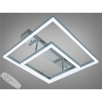 Світлодіодна стельова люстра чорна 120W чотири квадратні плафони Diasha 2547NEWHRdimmer