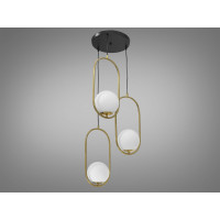 Підвісна люстра Diasha Nordic золото 3 плафони Diasha 6380-3RGAB