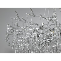 Шикарна кришталева люстра з алюмінієвими елементами, 10 ламп, хром Diasha 607-800CH