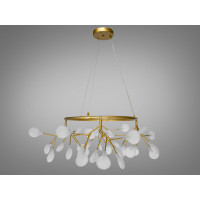 Футуристична люстра на тросах "Світлячок", 36 ламп, золото сатин Diasha Y887-36AGD Футуристична люстра на тросах "Світлячок", 36 ламп, золото сатин Diasha Y887-36AGD