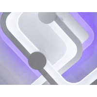 Світлодіодна люстра з смарт світильник з пультом, димером, 55W, чорна Diasha 8208/2WHLED3colordimmer