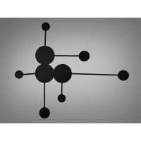 Настінне бра Diasha MOLECULAR WALL 8682-6BK чорний світлодіодний 24Вт Diasha 8682/6BK