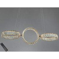 Світлодіодна люстра Diasha 3 кільця золото 68Вт Diasha D8893/250x3BG