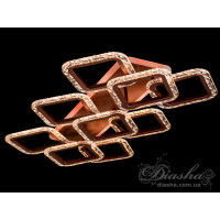 Потолочная светодиодная люстра квадраты с пультом и ночником Diasha QX2516/3+3+3S CF LED 3color dimmer 