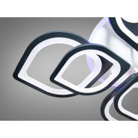 LED люстры потолочные с пультом Diasha 8073/4+4BK LED 3color dimmer