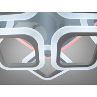 Люстра LED 8060 сіра 110Вт 8 плафонів пульт Diasha AS8060/4+4GRLED3colordimmer