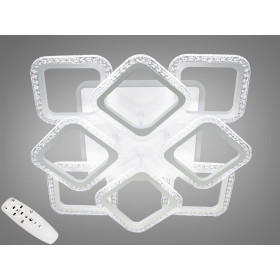 Стельова світлодіодна люстра з димером 130W Diasha AS8170/4+4WHLED3colordimmer