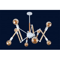 Люстра лофт в зал белая Levistella 909XL1022-8 WH