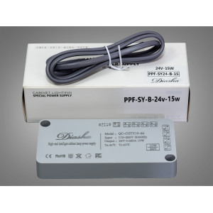 Тонкий керований блок живлення 24В, 15Вт, 0.6А Diasha PPF-SY-B-24v-15w