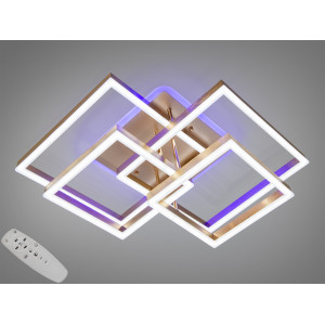 Стельова люстра LED 7002GLED3COLDIM золото пульт диммер 145W Diasha 7002GLED3colordimmer