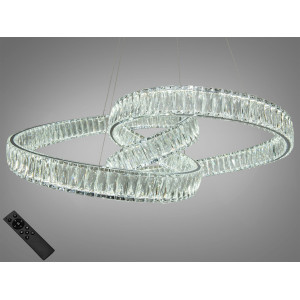 Дизайнерська новинка, кришталева світлодіодна люстра на тросах, 175W Diasha 531/800CH