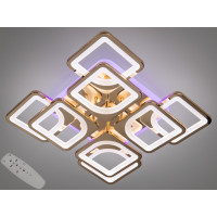 Стельова лед люстра з диммером і LED підсвічуванням, 130W, хром Diasha HS8060/4+4GLED3colordimmer