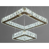 Вражаюча кришталева світлодіодна підвісна люстра, 38W, золото Diasha 7223-2A/400+210G