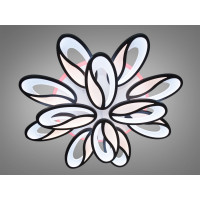 Люстры потолочные светодиодные led с пультом и ночником Diasha 8090/8+4BK LED 3color dimmer