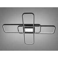 Ексклюзивна стельова світлодіодна люстра з пультом, 125 Вт, чорна Diasha 2437BKdimmer