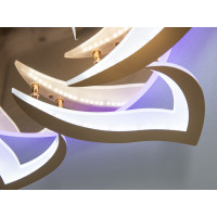 Світлодіодна люстра з пультом, підсвічуванням, 75 Вт, золото Diasha 8146/5GLED3colordimmer