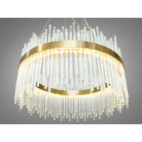 Вишукана підвісна кришталева світлодіодна золота люстра, 30 Вт Diasha Q802/600GD
