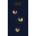 Люстры подвесные Loft на три лампы черные Levistella 761XQ03-3 BK