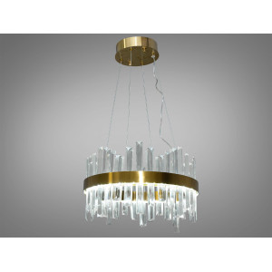 Сучасна кришталева світлодіодна люстра підвіс в спальню, 90 Вт, бронза Diasha 836/400BR