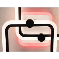 Пристельова світлодіодна люстра з пультом, димером, 50W, чорна Diasha A8208/2BKLED3colordimmer