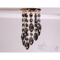 Точковий світильник із кришталевими підвісками Diasha 6016AGD-SM