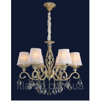 Нежная классическая абажурная люстра Levistella 755MK30001-6 CRM+GLD Нежная классическая абажурная люстра Levistella 755MK30001-6 CRM+GLD