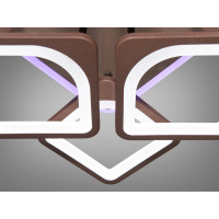 LED люстра в вітальню з пультом, підсвіткою, 130W, коричнева  Diasha S8060/4+4CFLED3colordimmer