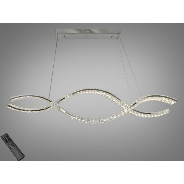 LED підвісна люстра 100Вт золото з пультом Diasha 581/1200CH